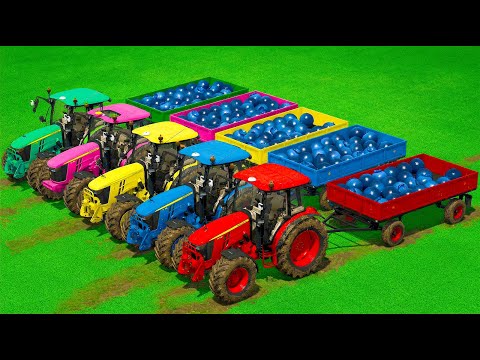LOAD AND TRANSPORT BLUEBERRIES WITH JOHN DEERE TRACTORS – Farming Simulator 25