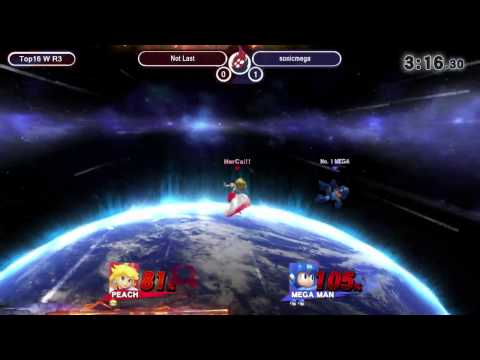Arcadian #1 - Sonicmega (Megaman) vs A2 Not Last (Peach) - Smash Wii U