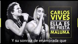 Ella Es Mi Fiesta Remix-Carlos Vives ft Maluma Letra
