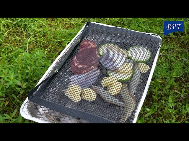 حقيبة شواء قابلة لإعادة الاستخدام 27*40 سم- يمنع التصاق الطعام، سهل التنظيف، يمنع سقوط قطع الطعام الصغيرة،ضمان سنتان