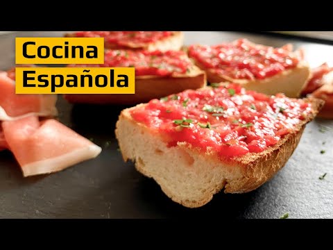 Pan con tomate. Tapas españolas