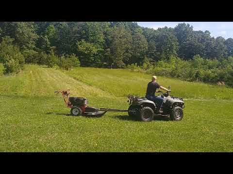 Pulling the DR Field and Brush mower around with the Suzuki Eiger LT-F400/F.