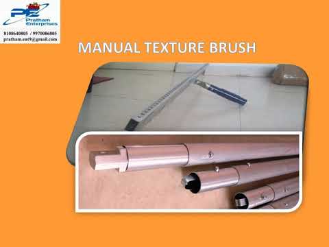 Medium aluminum 2 feet road texturing brush