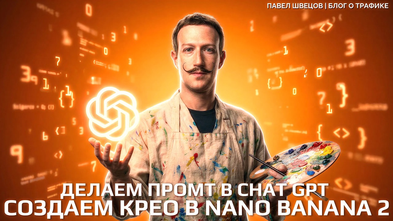Делаем промт для создание рабочего крео в ChatGPT и Nano Bana 2 | Как менять дизайн кр?