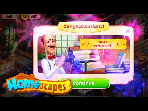 Homescapes Movie New Area Day 6 Story HD | Printing House Business Restoration | IOS | Android