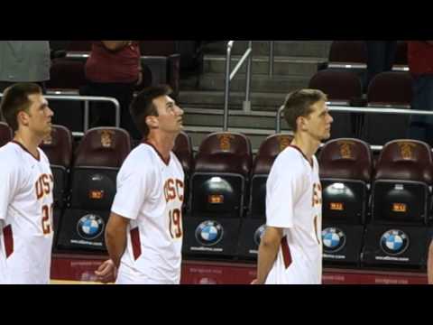 The USC Men's Volleyball Team versus the Hawaii Rainbows