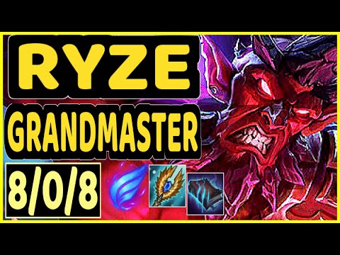 NOMANZ (RYZE) - 8/0/8 KDA MID GAMEPLAY - EUW Ranked GRANDMASTER