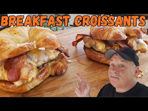 Cheesy Chicken with Bacon Croissants on the Blackstone Griddle