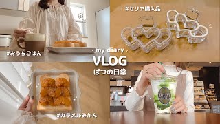 パート主婦vlog｜夫婦2人の飾らない日常と購入品色々🧺⏦ 100均と無印良品と食品 ⋮ カラメルみかんトーストとおうちごはん ⋮ 春のお出かけ