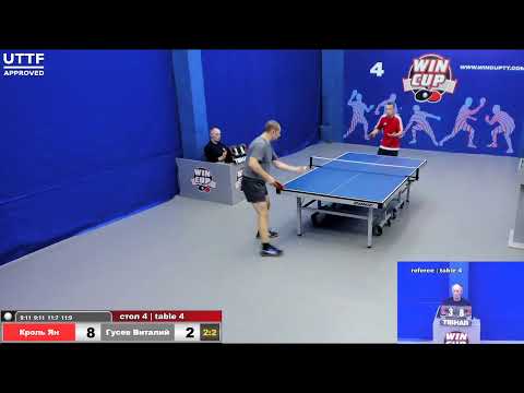 22:00 Гайнюк 3-0 Ожиганов/ 22:35 Кроль 3-2 Гусев стол 4  Юг-4  03.02.21