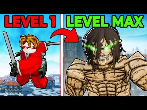Going From Noob To Becoming EREN YEAGER in Roblox Attack on Titan!