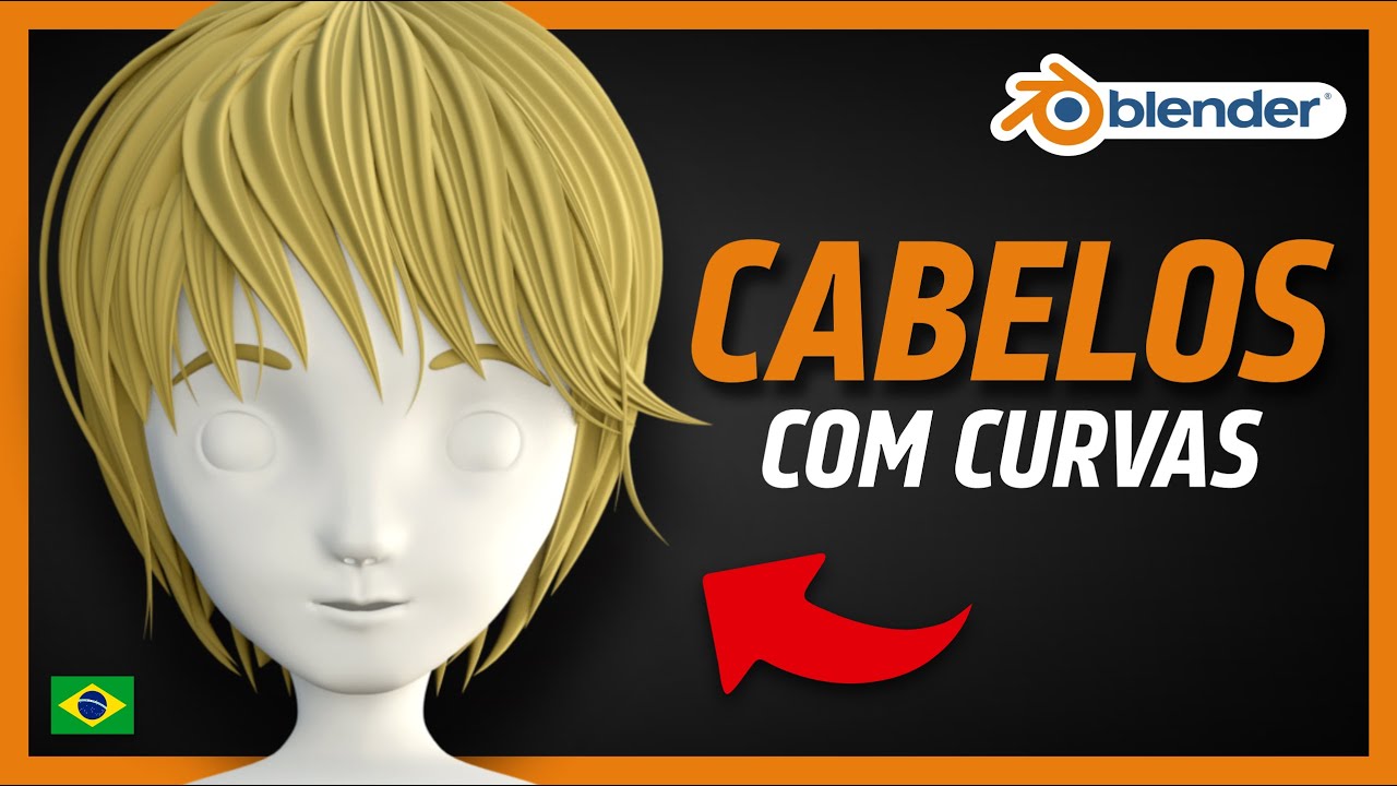 Como fazer cabelo no Blender 3D [COM CURVAS]