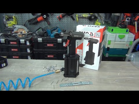 Пневмозаклепочник YATO (YT-36177) для заклепок 4-6,4 мм, 60 л/мин Пневмозаклепочник YATO (YT-36177) для заклепок 4-6,4 мм, 60 л/мин