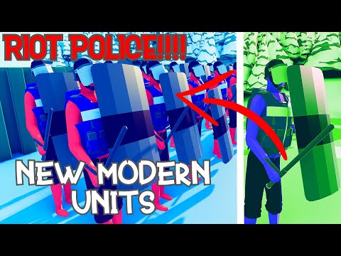 TABS - MODERN FACTION RIOT POLICE VS OLD FACTIONS !!! - TABS NEW SECRET UNITS - TABS MODS