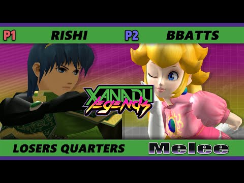 Xanadu Legends Losers Quarters - Rishi (Marth) Vs. Bbatts (Peach) Smash Melee - SSBM