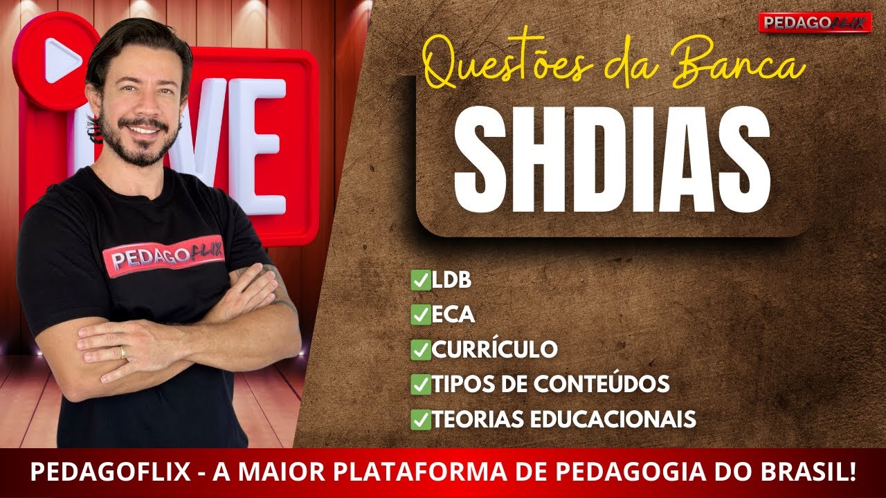 🔴Ao vivo: Correção de simulado pedagógico! Venha tirar suas dúvidas!