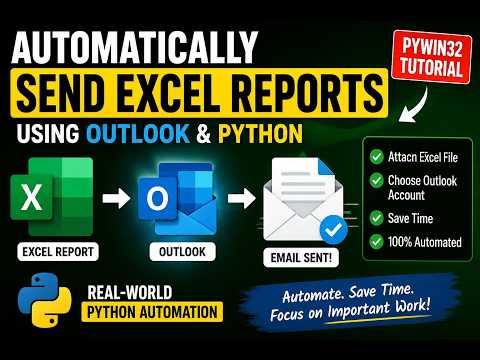 Automatically Send Excel Reports Using Outlook Python Pywin32 Tutorial