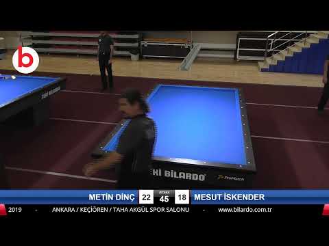 METİN DİNÇ & MESUT İSKENDER Bilardo Maçı - 2019 TÜRKİYE KUPASI 2.ETAP ERKEKLER-1.ÖN ELEME