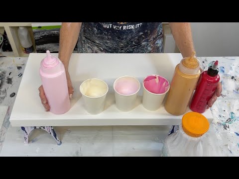 #104 Pink, Pink and More Pink Dutch Pour - Fluid Art - Acrylic Pouring