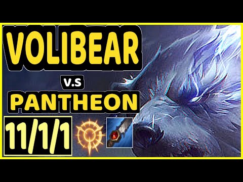 DOUBTFULL (VOLIBEAR) vs PANTHEON - 11/1/1 KDA JUNGLE GAMEPLAY - NA Ranked DIAMOND