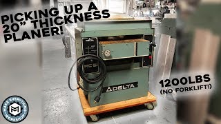Moving a 1200lb Planer With No Forklift!