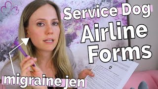 PAPERWORK to FLY with a SERVICE DOG // Filling out my USA DOT Airline Forms