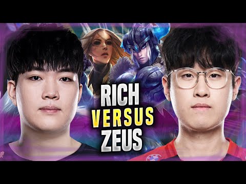 ZEUS vs RICH! - T1 Zeus Plays Sejuani TOP vs V5 Rich Kayle! | Season 2022