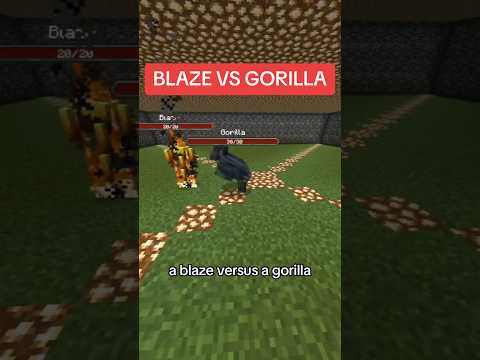 BLAZE VS GORILLA | MOB BATTLE #minecraft #mobbattle #shorts #minecraftshorts