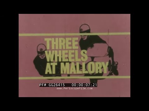 " THREE WHEELS AT MALLORY "  1965 MOTORCYCLE SIDECAR RACING FILM  MALLORY PARK UK GG26415