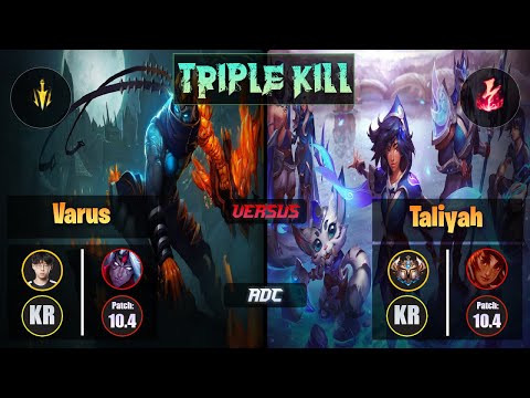 Zenit VARUS (ADC) [Lethal Tempo] VS TALIYAH - Challenger KR Patch 10.4 Triple Kill