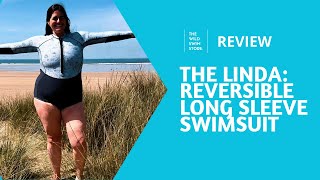 This Long Sleeve Swimsuit is reversible! Check out the Linda by Vivida Lifestyle