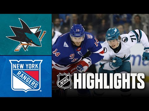 NHL Highlights | Sharks vs. Rangers | October 23, 2025