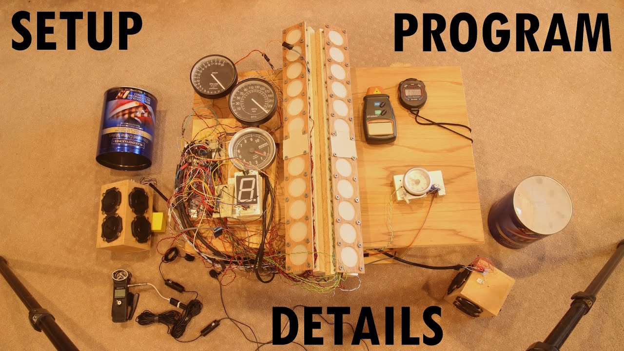 Simulation hardware setup details and program (see description)