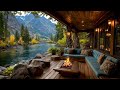 Cozy Riverside Cabin Porch Firepit Ambience Flowing River Birds Sounds