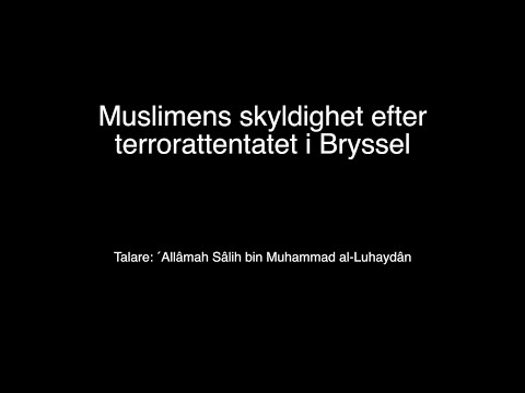 Muslimens skyldighet efter terrorattentatet i Bryssel | al-Luhaydân