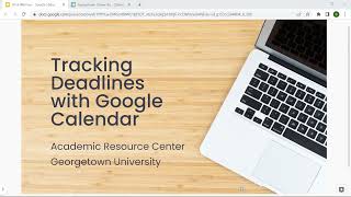 Tracking Deadlines with Google Calendar