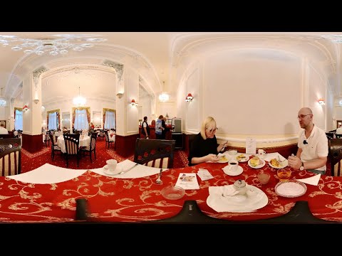 Breakfast at the Chateau Monty.Marianske Lazne hotel restaurant.(Part 1).