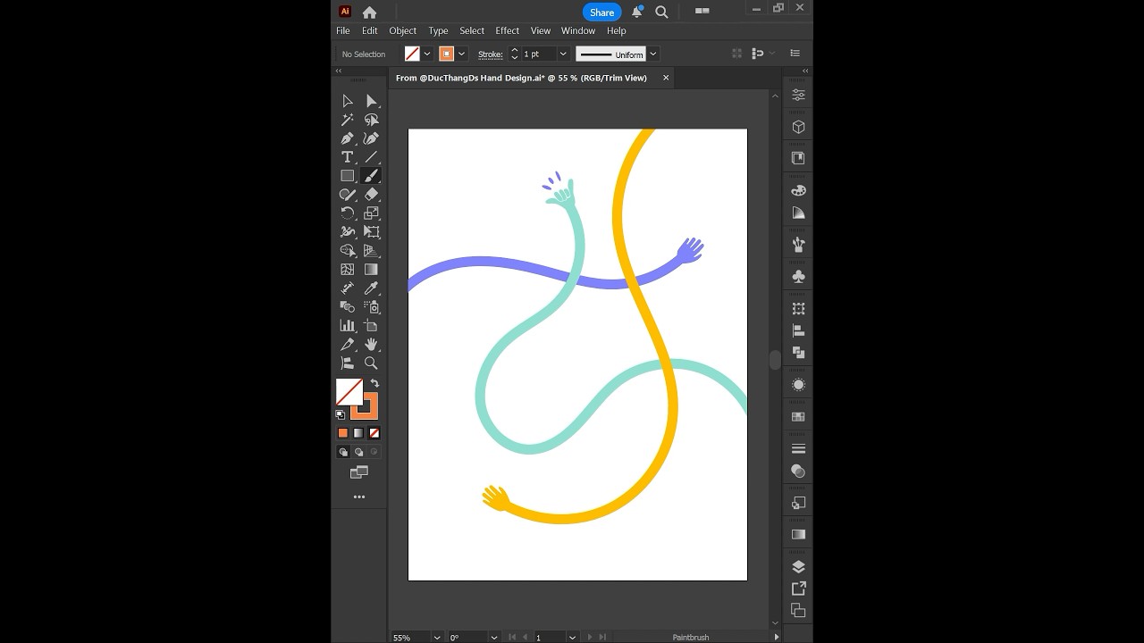 Adobe Illustrator 2025 Tips - How to create Art Brush #ducthangds