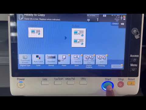 Konica Minolta  How to print an ID card photocopy 2 in 1 on a single page in printer.