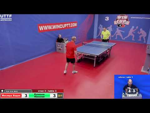 Мисевра Вадим 3-1 Кулешов Николай Турнир Восток 3 WINCUP 05.04.21 Прямая Трансляция Зал3