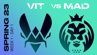 LEC Spring Split 2023 - W1D1 -  VIT vs MAD