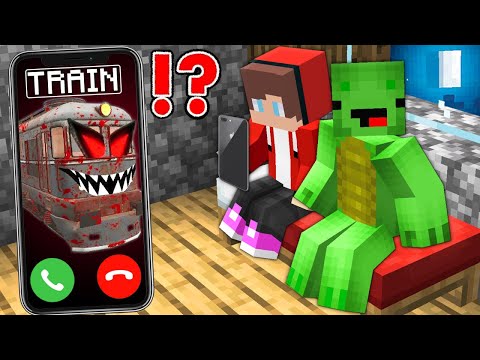 SCARY TRAIN.EXE Haunts JJ and Mikey in Minecraft! Challenge Madness