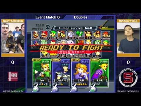 Event Match 6: Nagy & Squilliam (Marth/Peach) vs R2DLiu & Yummybeef64 (Fox/Link) - Winners Semis