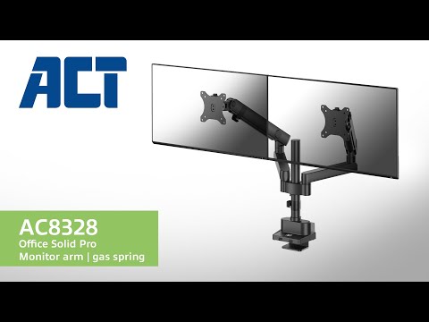 ACT Monitor arm 35" office solid pro, mechanical spring, 2 monitors