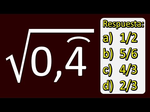 Raíz cuadrada con radicando decimal, √0,44444….