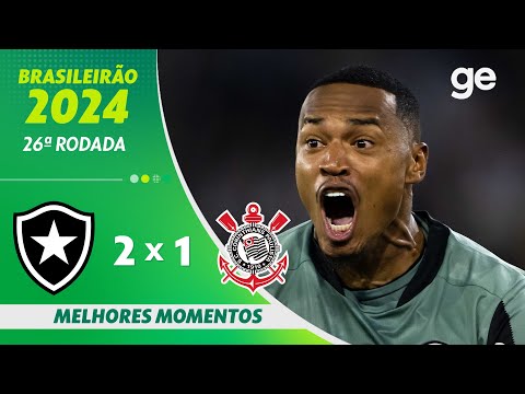 Gols e lances de Botafogo x Corinthians