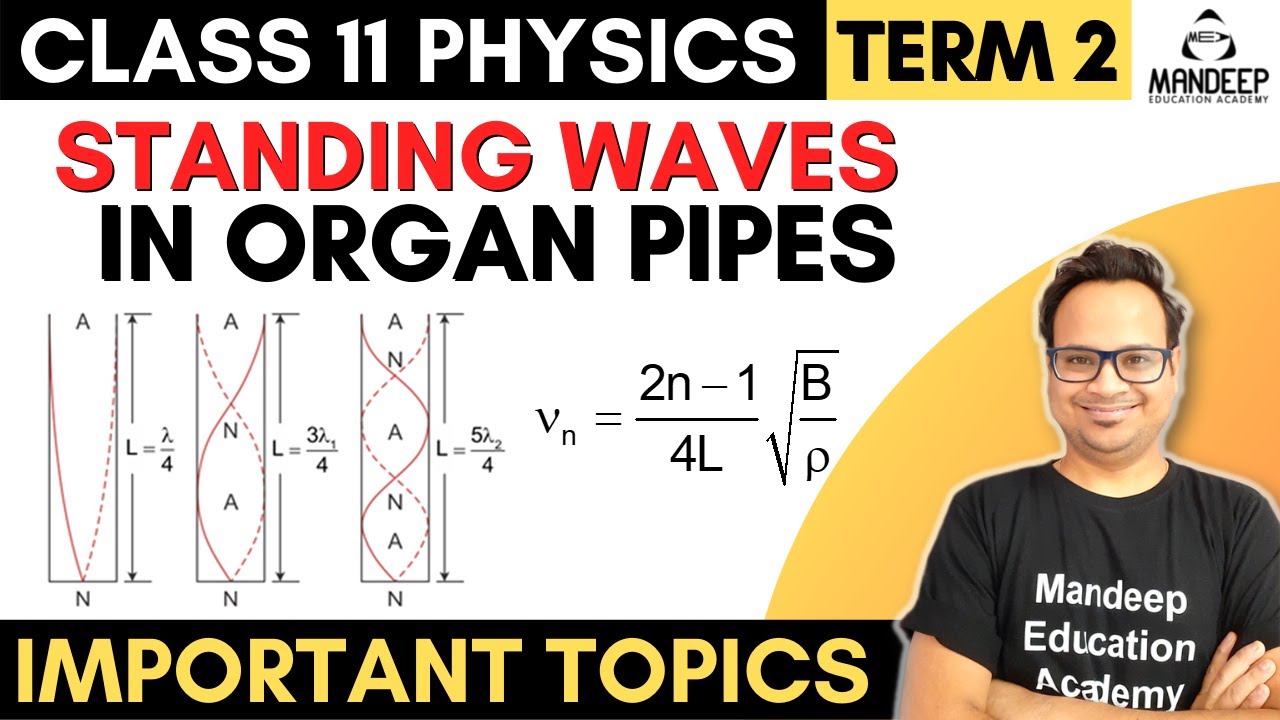 Organ Pipe Class 11 Physics Term 2 - Standing Waves in Organ Pipes -  Normal Modes, Harmonics