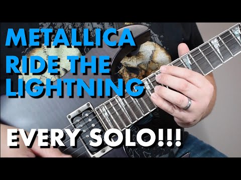 Metallica Ride The Lightning - Every Guitar Solo & Lead! (guitar cover)