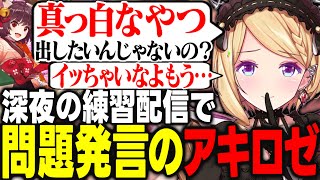 【雀魂】深夜の練習配信で問題発言をするアキロゼ【アキ・ローゼンタール/ホロライブ/切り抜き】