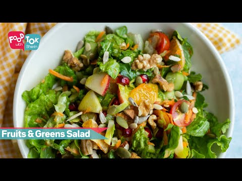 Healthy Fruits and Greens Salad Recipe | How To Make Fruits And Greens Salad